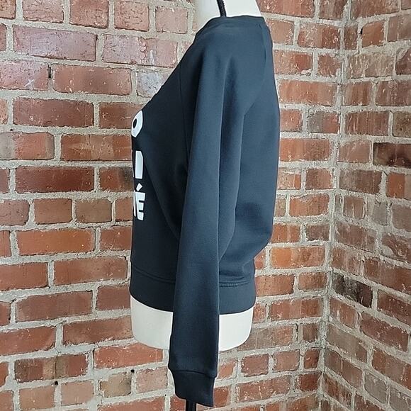 Maison Kitsune Women's Black Kool Fox Pullover Sweatshirt Small | FLAW - Picture 5 of 12